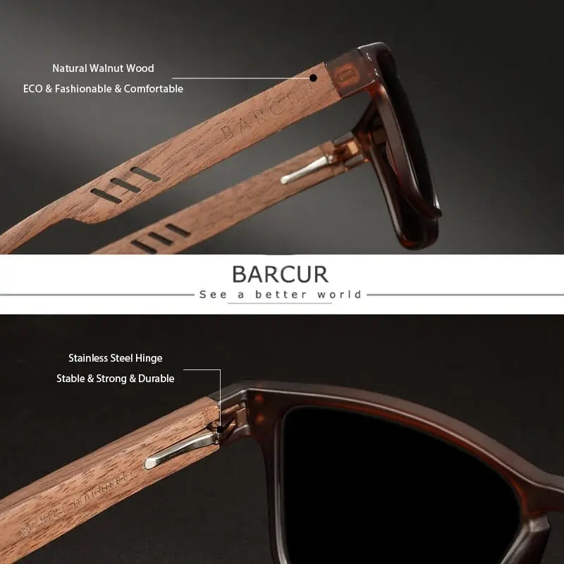 Designer Sonnenbrille Polarisierte Brillen UV400 Walnuss Holz Look Designer Sonnenbrille Polarisierte Brillen UV400 Walnuss Holz Look